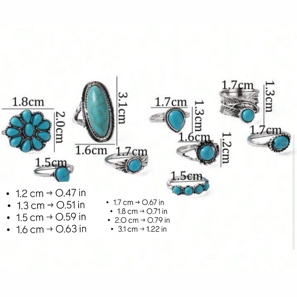 Bohemian Turquoise Ring Collection - Picture 6 of 13